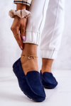 Ženské semišové mokasíry Veľká hviezda JJ274659 Navy Blue