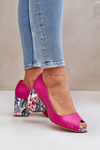 Kožené lodičky se zdobeným podpatkem Fuchsie Lewski Shoes 2608/K