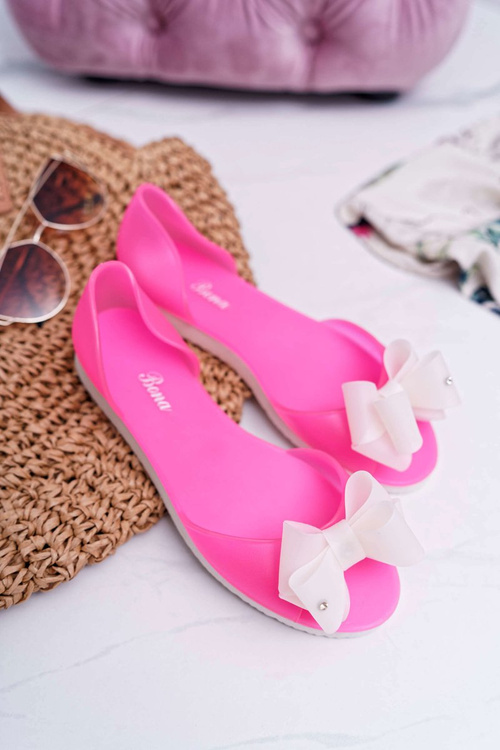 Gumové Baleríny Meliski růžové s mašlí Candy
