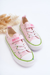 Detské tenisky na suchý zips Veľká hviezda LL374064 Pink