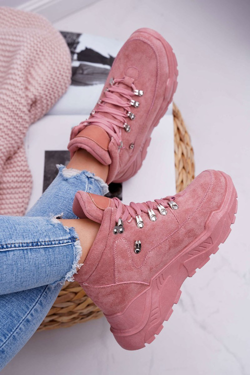 Dámske športové športy s vysokým ružovým neskutočným