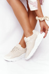 Dámské Sneakersy Na Velké Podrážce Béžové Delusion