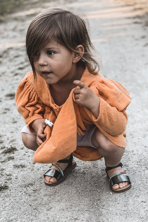 Dětské Sandály S Flitry Černé Blake