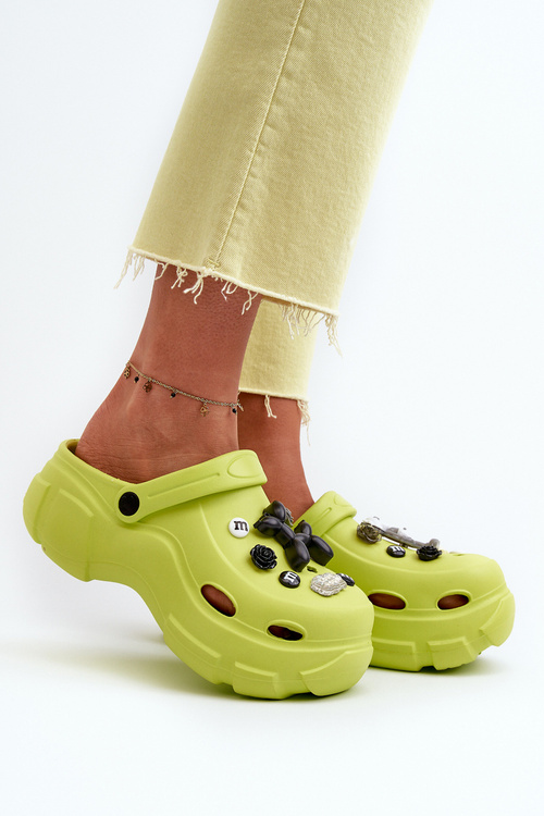 Pěnové Dámské Lehké Žabky Na Masivní Podrážce Limetkové Matirra