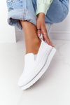 Dámské Kožené Tenisky Slip-On S.Barski Bílé
