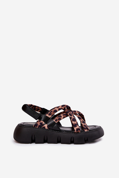 Dámské Sandály Na Platformě S Pásky Leopardí Filamira