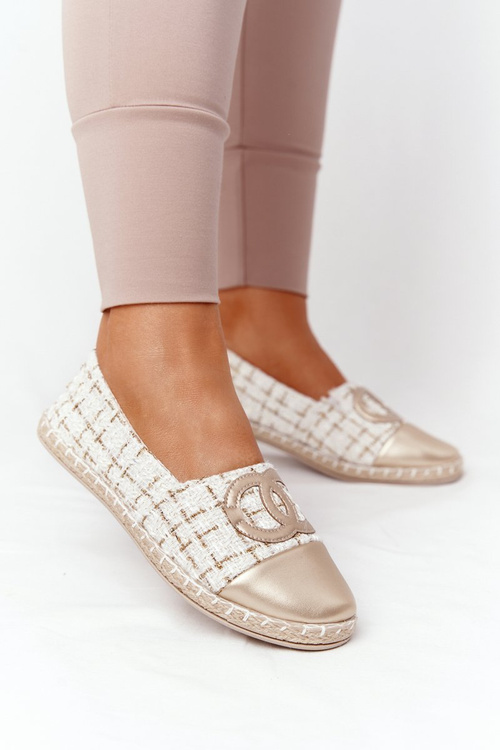 Elegantné ženské espadrilles zlato Be My Love