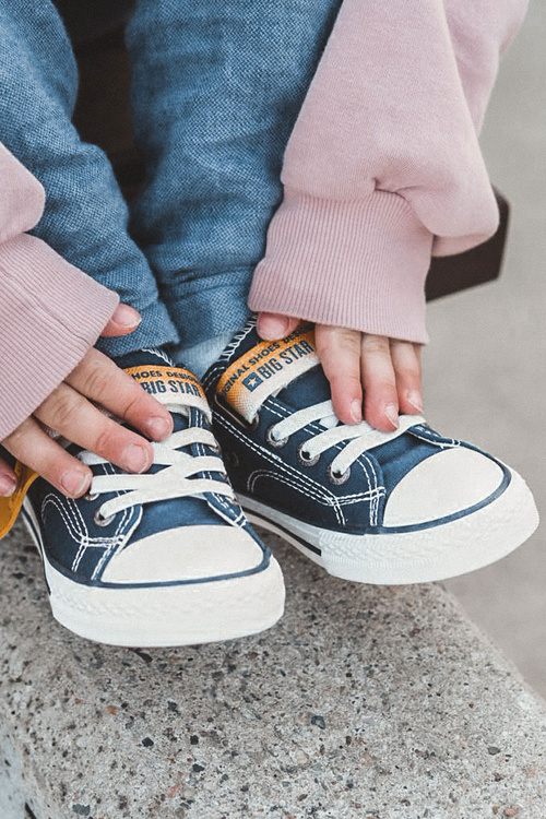Detské nízke tenisky Veľká hviezda JJ374072 Navy Blue