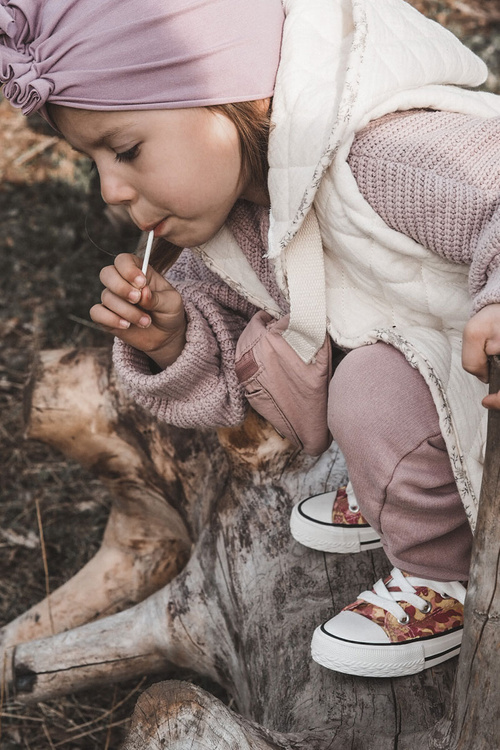 Detské vysoké tenisky pre ružovo-žltý posúvač Filimon
