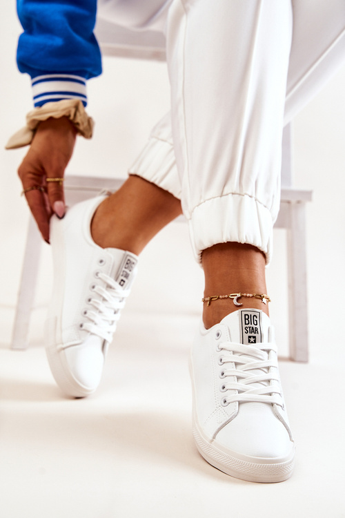 Kožená tenisová obuv Big Star JJ274311 Bílé