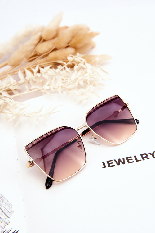 Veľké slnečné okuliare Prius V303 čierny a ružový gradient