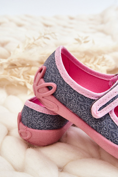 Detská balerína Papcie Befado Panda 114x506 Gray-ružová