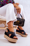 Dámske sandále na platforme Black Emmalee