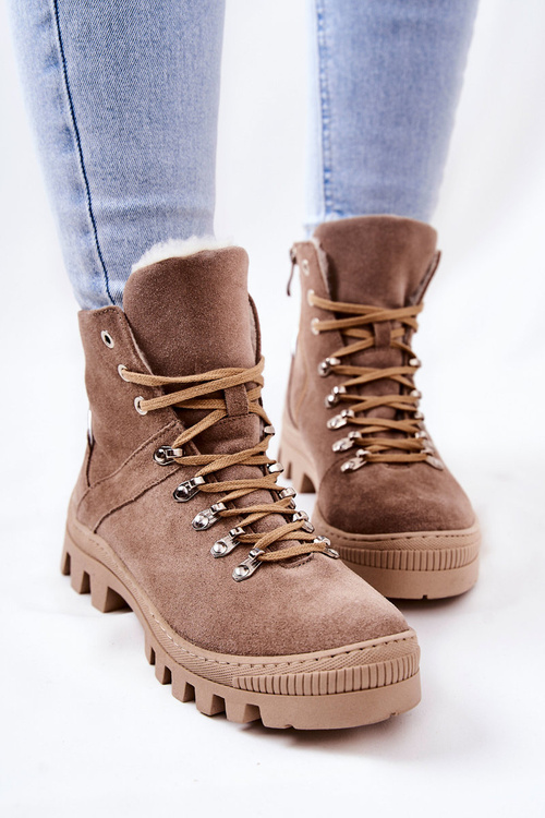 Polstrované Semišové Boty Písek Sandstorm