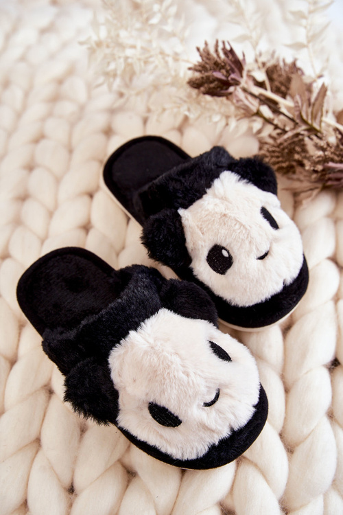 Dětské kožešinové nazouváky Černá Alize