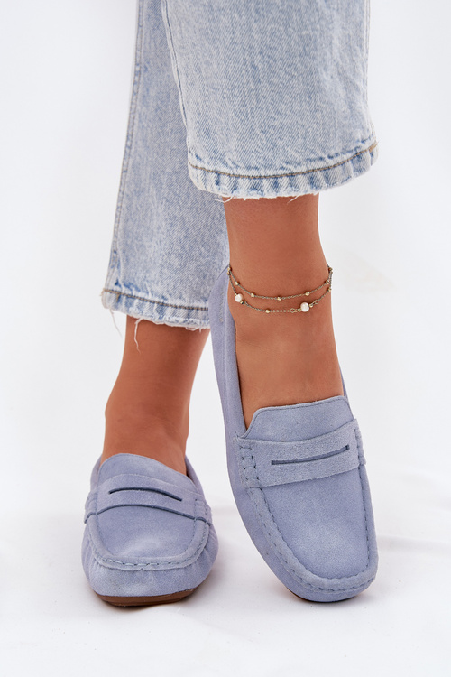 Semišové Dámske Mokasíny Big Star RR274943 Modré