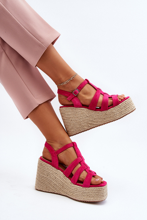 Sandály Na Kotně S Pletencem Fuksia Gnosis