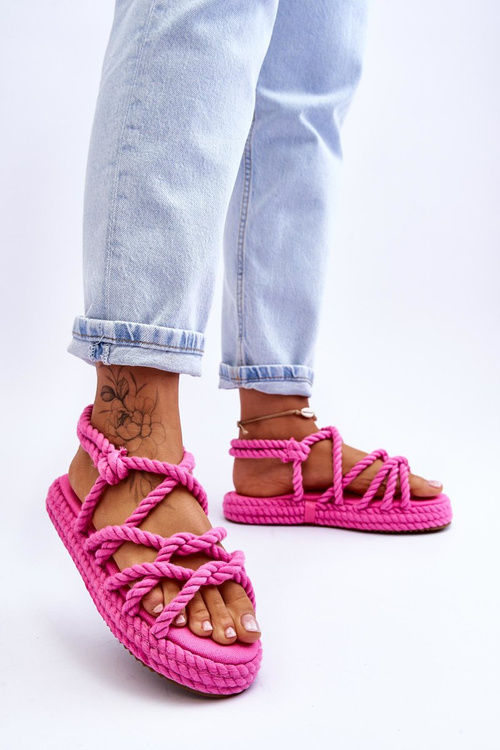 Dámské módní pletené sandály Fuchsie Tiffanie