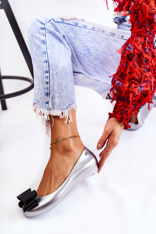 Dámske gumové baleríny s búrkou