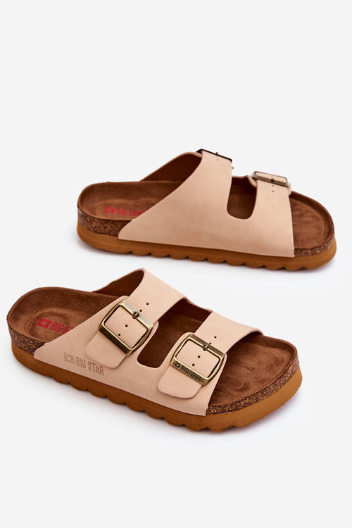 Klasické dámské pantofle Big Star LL274478 Béžové