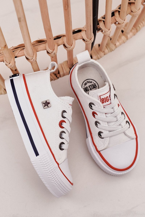 Dětské Klasické Tenisky Nízké BIG STAR HH374089 Bile