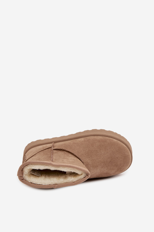 Dětské sněhule s polstrováním z kožešiny Big Star SS374020 Béžové