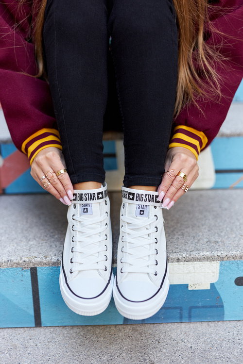 Tenisky na Vysokém Podpatku Big Star GG274027 Bile