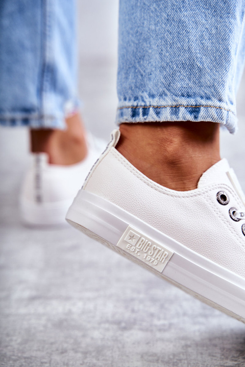 Dámské kůže Sneakers Big Star KK274105 Bílá