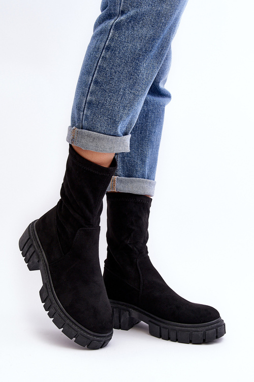 Black Divella Flat -Heeled Workers topánky