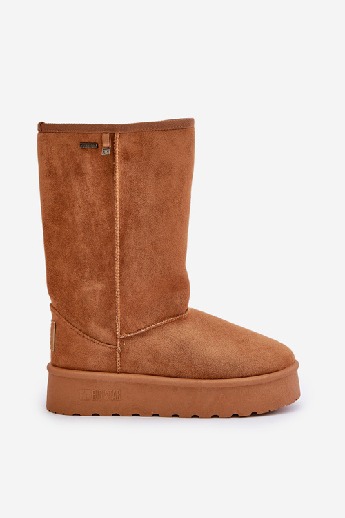Vysoké Snehové Topánky Na Platforme Big Star OO274893 Camel