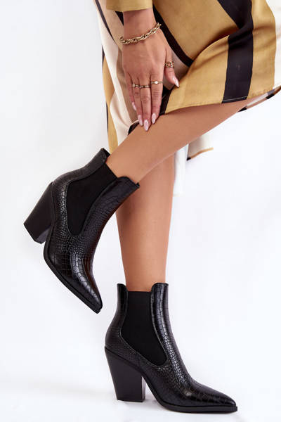 Dámske kovbojské topánky Black Warren