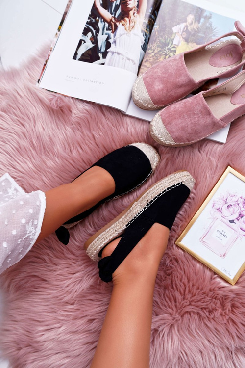 Espadrilles Dámske čierne tenisky