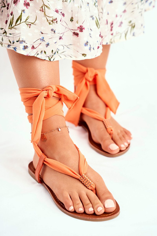 Dámské sandaly žabky oranžové Derryl