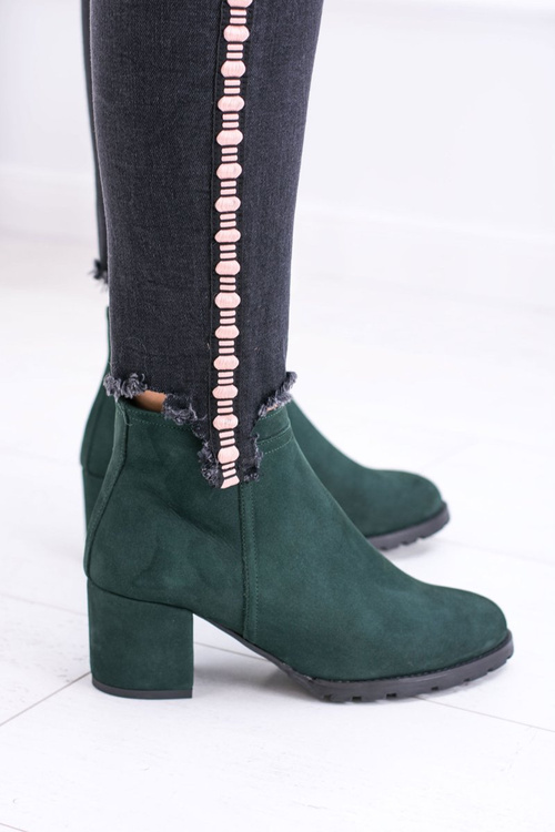 Dámske zelené kožené topánky na nicole Post
