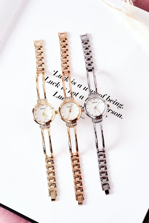 Malé Hodinky Na Náramku Se Zirkony ERNEST Zlaté