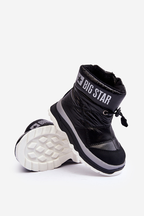 Dětské zimní boty s oteplením na zip černé Big Star MM374195