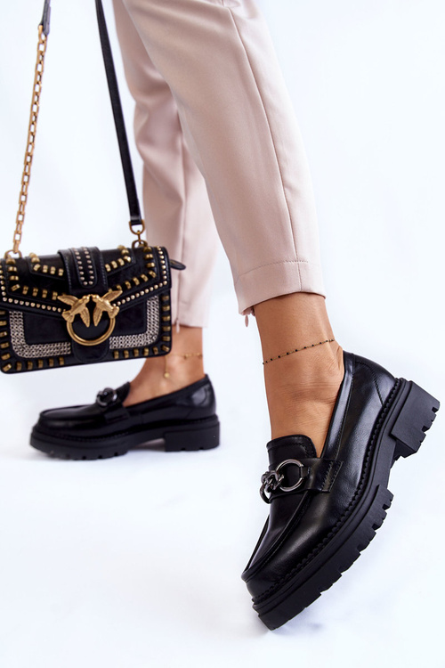 Dámské mokasíny Kůže mokasíny La.Fi Černé Willows