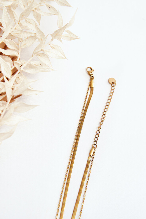 Dámský řetízek had se květy zlaty