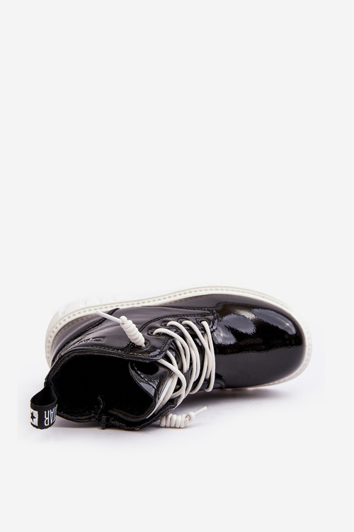 Ocieplane Lakierované Botky Dětské Big Star MM374147 Černé