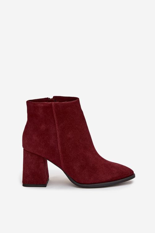 Dámské boty na podpatku se zlatým detailem Čokoládové Zazoo 3128