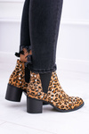 Dámské boty Perka s leopardovým vzorem nýty Savage