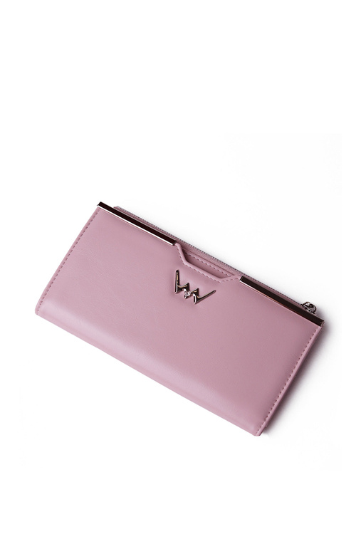 Velká peněženka se sponou Světle růžová Nadine
