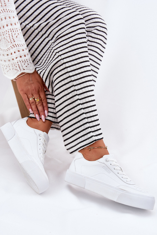 Nízké sneakersy z eko kůže Big Star RR274303 Bílé