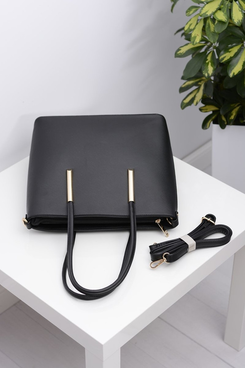 Dámska veľká čierna klasická kabelka