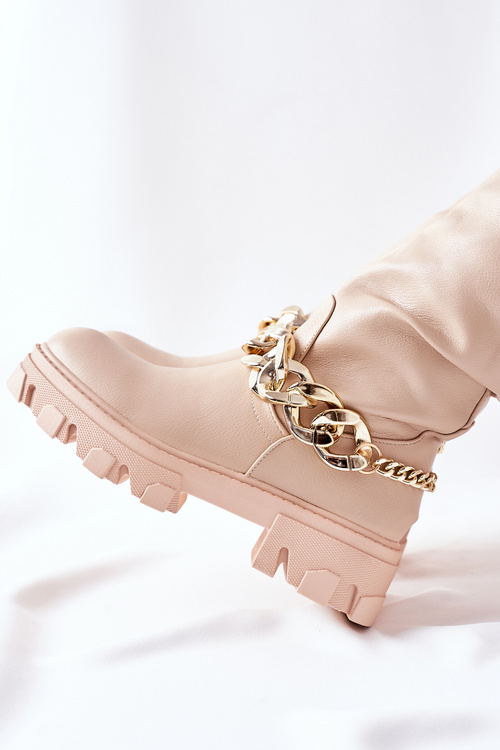 Cinove vysoké béžové topánky