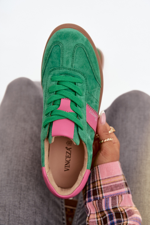 Semišové dámske tenisky Vinceza 79576 Zelené