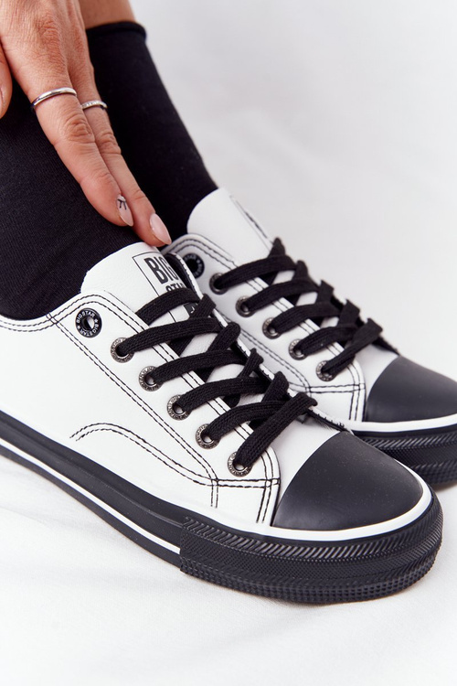 Dámske kožené tenisky Big Star HH274147 Biela a čierna