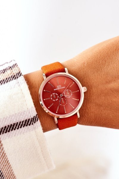 Hodinky Na Koženém řemínku Giorgio&Dario Oranžové