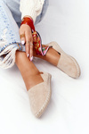 Dámské sametové espadrilky béžové Vulcano