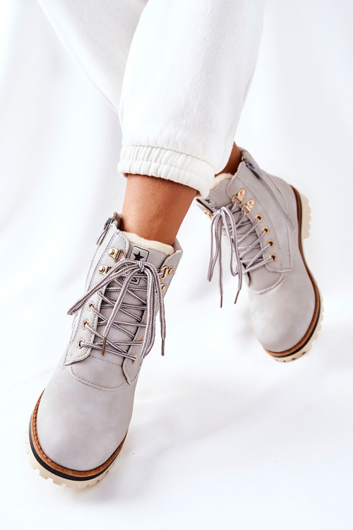 Dámské Trapery Se Zateplením Světle šedé Tiempo